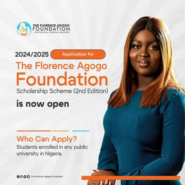 Florence Agogo Foundation Scholarship 2025