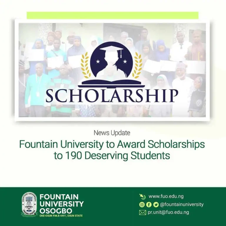 Fountain University to Award 190 Scholarships in 2024