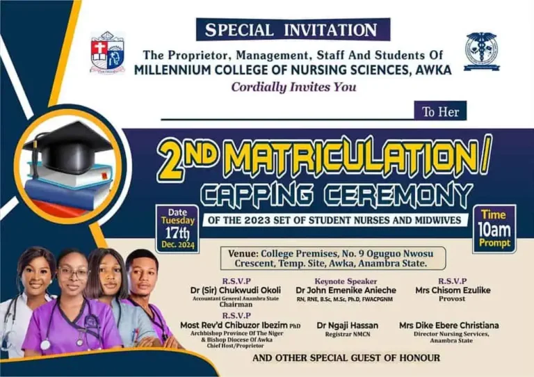 Millennium College of Nursing 2nd Matriculation Capping Ceremony