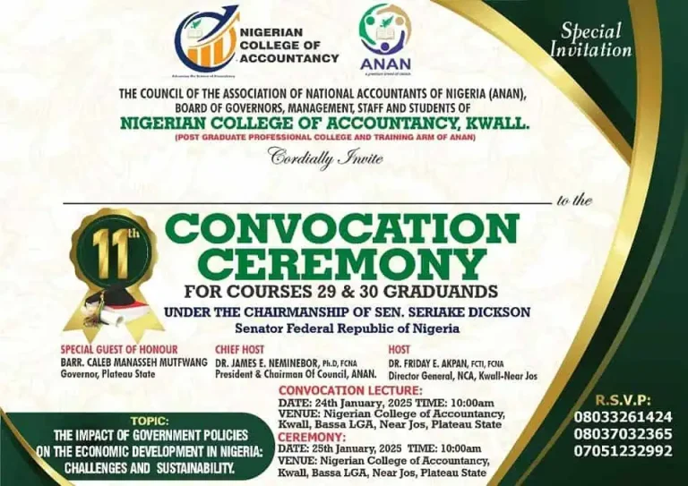 Nigerian College of Accountancy 11th Convocation Ceremony