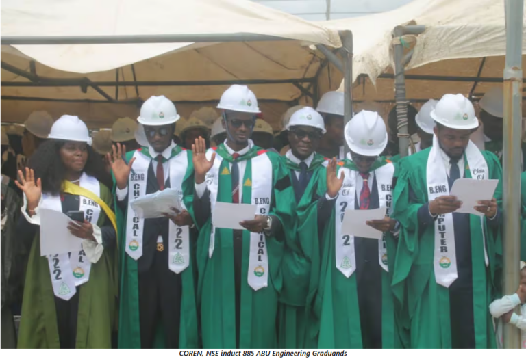 ABU Inducts 885 Engineering Graduates into COREN and NSE
