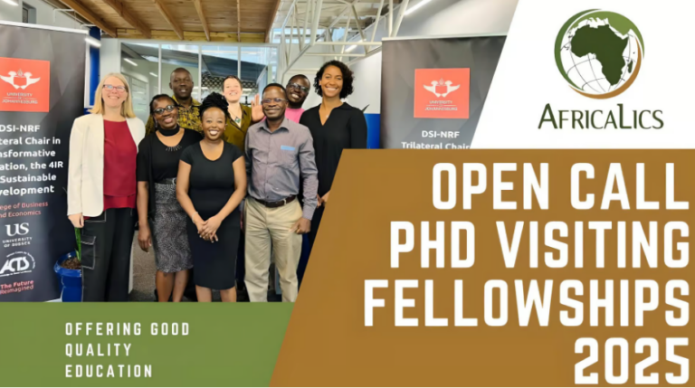 AfricaLics PhD Visiting Fellowship Programme 2025 – Develop Your Research Skills in Innovation