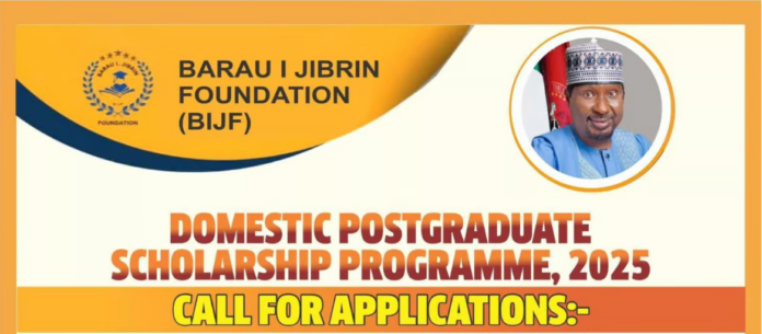Barau Jibrin Foundation Domestic Postgraduate Scholarship 2025