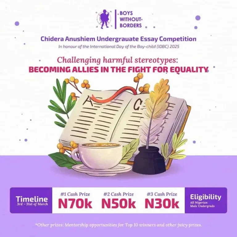 Enter the 2025 Chidera Anushiem Essay Competition