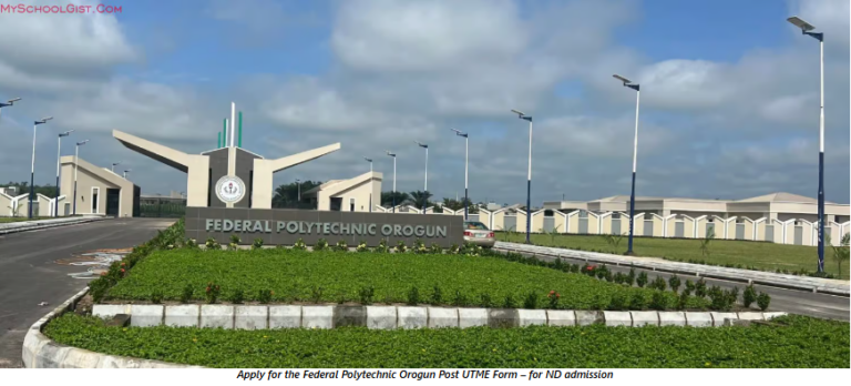 Federal Polytechnic Orogun Post UTME Form – Apply for ND Admission