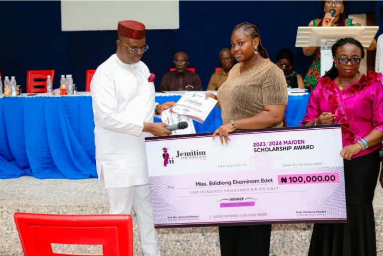 JEMITIM Foundation Presents Scholarships to Akwa Ibom State University Students