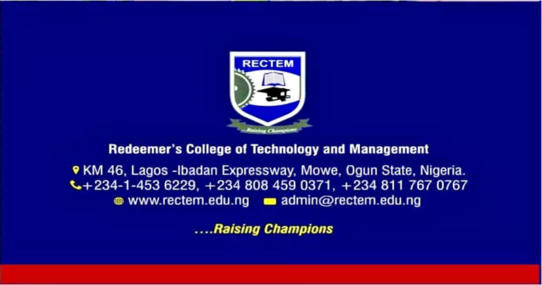 RECTEM Post UTME Form for ND Full-Time Admission