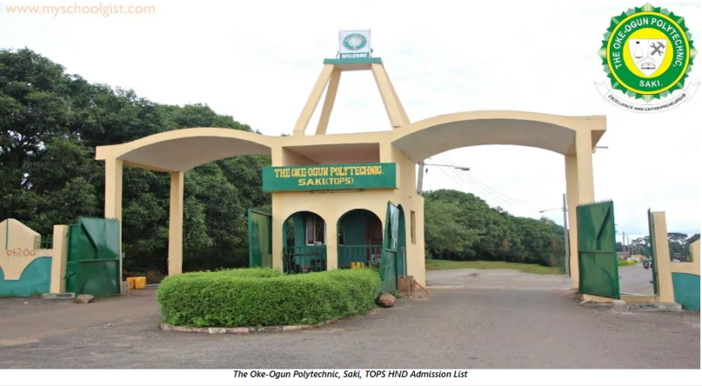 The Oke-Ogun Polytechnic Saki (TOPS) HND Admission List 2024 2025 Released – Check Your Status Today!